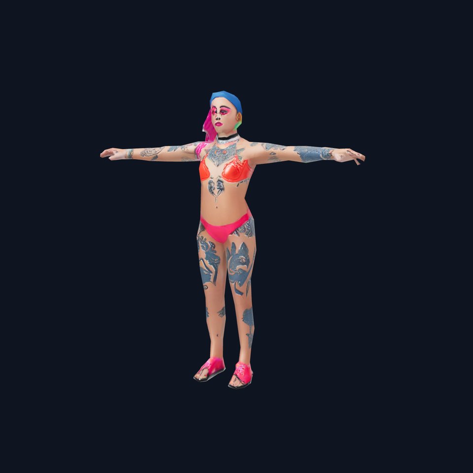 Vibrant Tattooed Character model pack